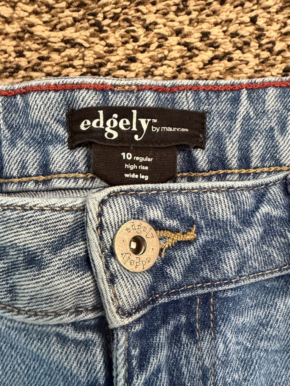 Edgely by Maurices Light Blue Distressed Wide-Leg Jeans - Picture 2 of 6
